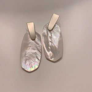 White Kendra Scott earrings